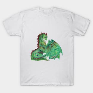 Fancy Patterned Green Dragon T-Shirt